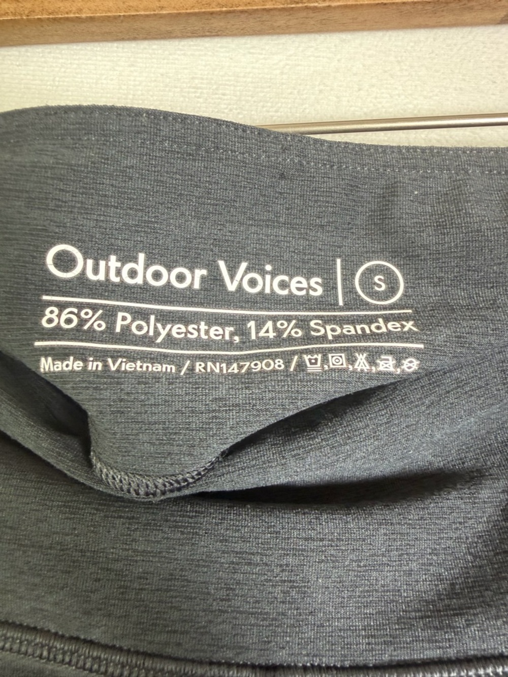 Outdoor Voices Women’s Double Time 10” Bike Short Gray High Rise Activewear Sz S - Picture 5 of 7